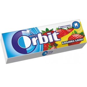 Chewing gum Strawberry-banana Orbit, 13.6g