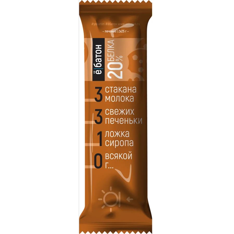 Bar "Yobaton" with the taste of cookies in chocolate glaze, 50g
