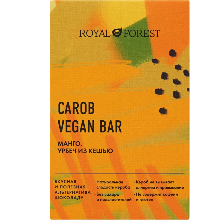 Royal Forest Carob Vegan Bar Mango