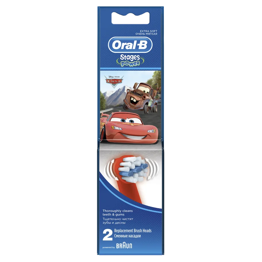 Сменные насадки для электрической зубной щетки Oral-B Kids с героями Disney, 2 шт.