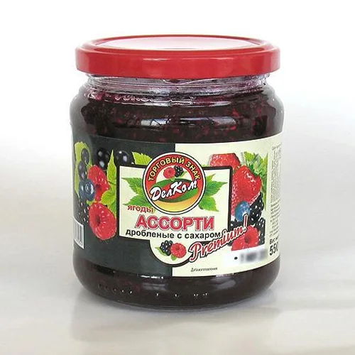 Assorted crushed (mashed) berries with sugar 550g