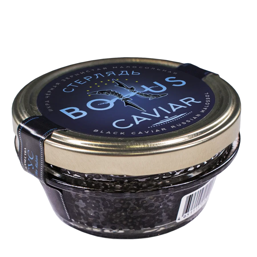 Black grainy sterlet caviar 113 grams