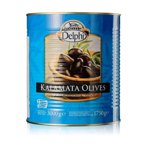 Kalamata olives with a stone in brine Colossal 121-140 DELPHI 3000g