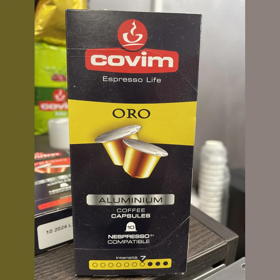 Coffee capsules COVIM NESPRESSO ALU ORO, 100% Arabica, pack of 10 capsules 