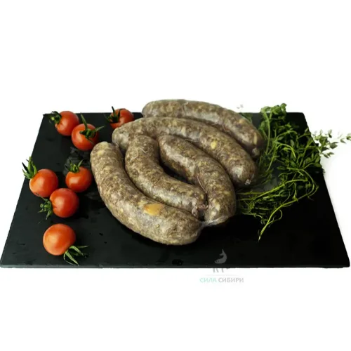 Sausages for frying venison and cheese