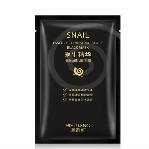 Black moisturizing mask with Snail Mucin Bisutang