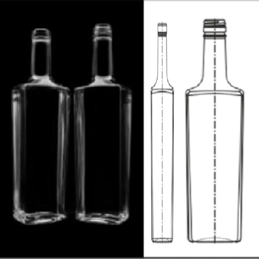 Glass bottle bottle 250 ml under a screw cap 28 mm