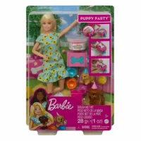 Puppy Party (Blonde) Barbie Doll Family GXV75