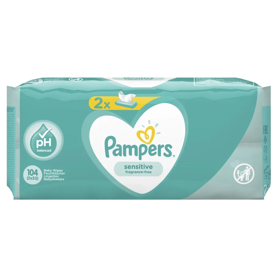 Children's wet wipes Pampers Sensitive 104 pcs.
