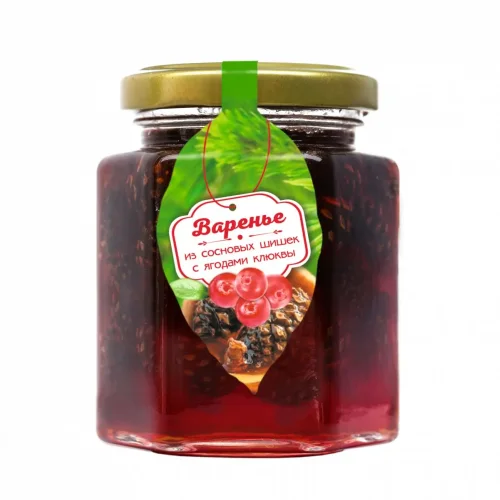 Pine cone jam with cranberry berries 240 g I would have eaten myself