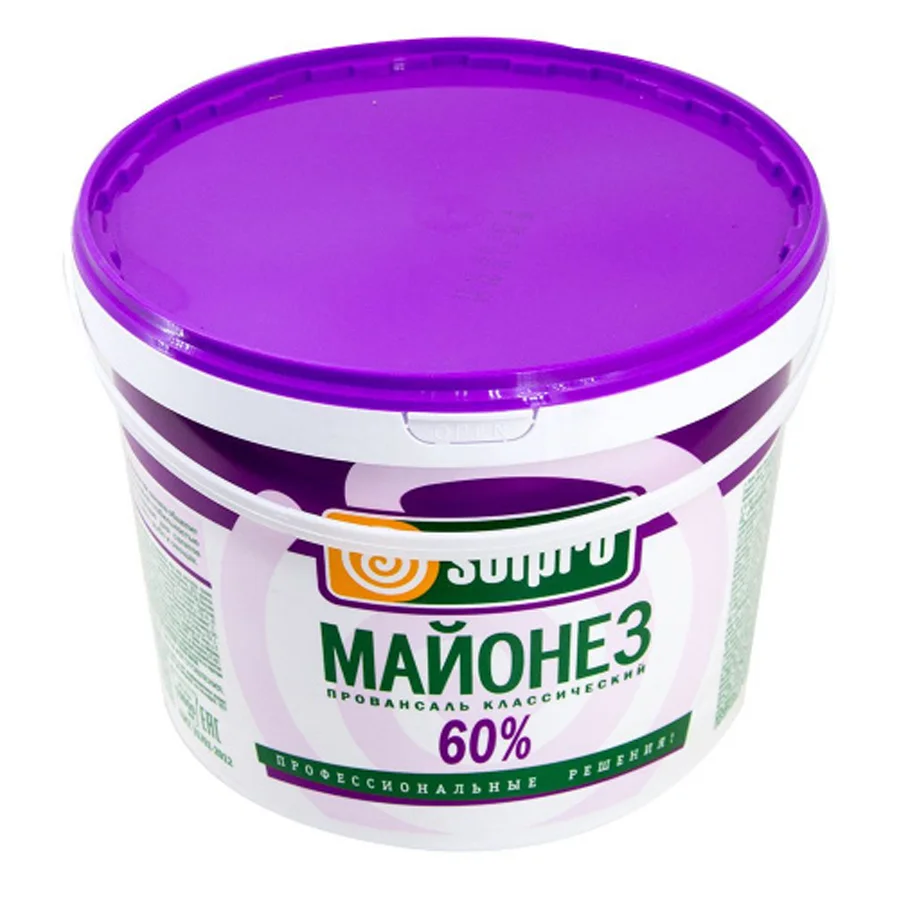 Mayonnaise "SolPro" "Provencal 60% 10000ml bucket (9.6kg) EZHK