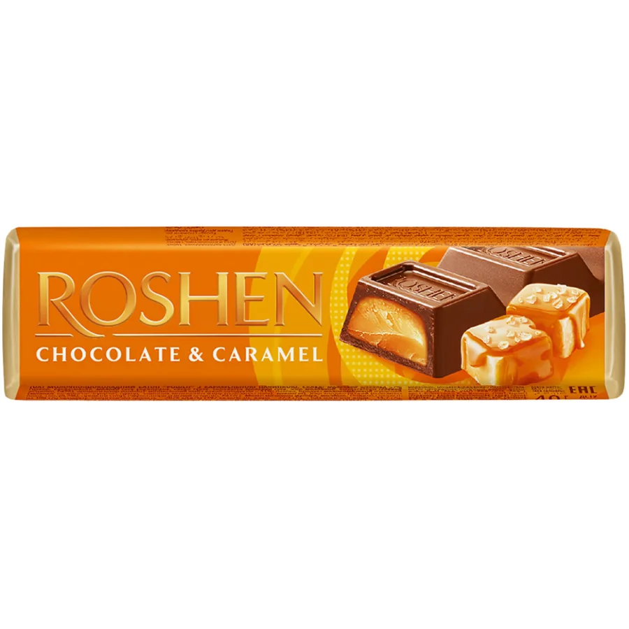 Шоколадный батончик с карамелью Roshen