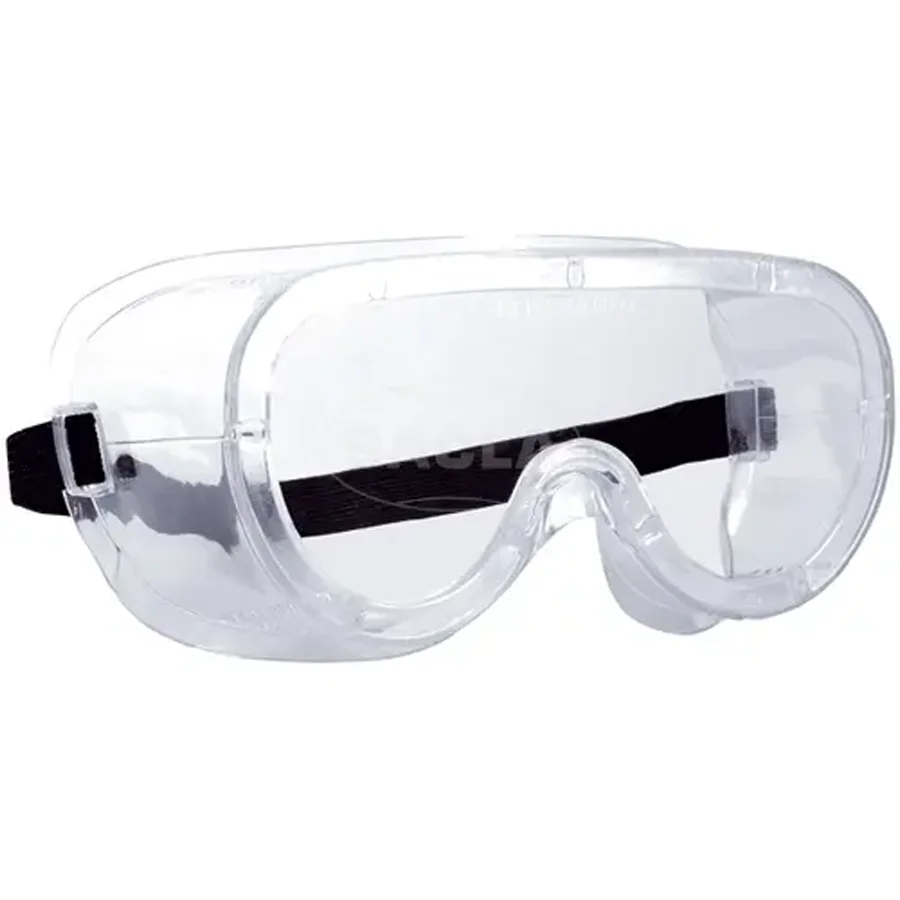 Protective glasses closed with monolux ventilation