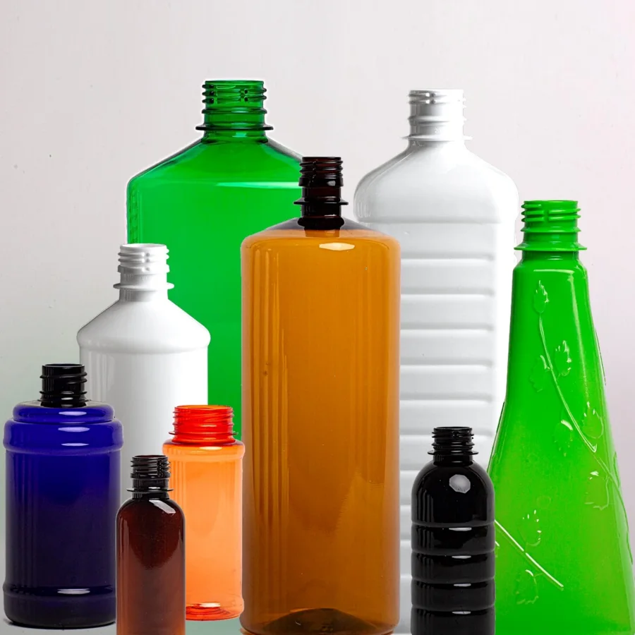 PET bottles from 100 ml to 2.7 l, in assortment
