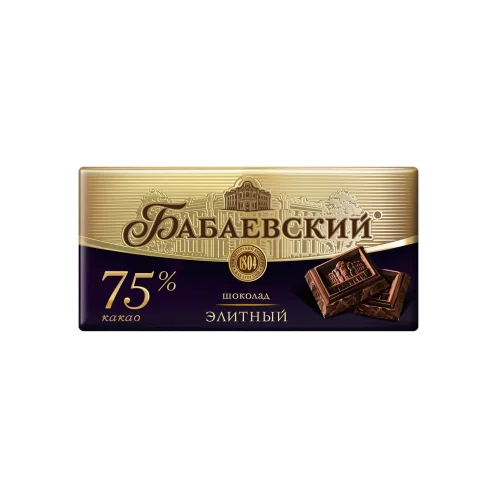 Elite Bitter Chocolate 75% cocoa Babaevsky, 200g