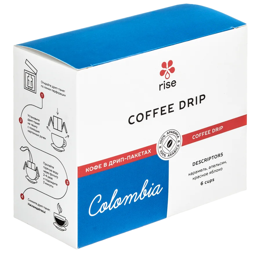 Rise Colombia Drip Bags 6 pcs