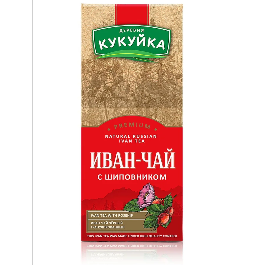 Иван-чай черный гранулированный с шиповником Деревня Кукуйка