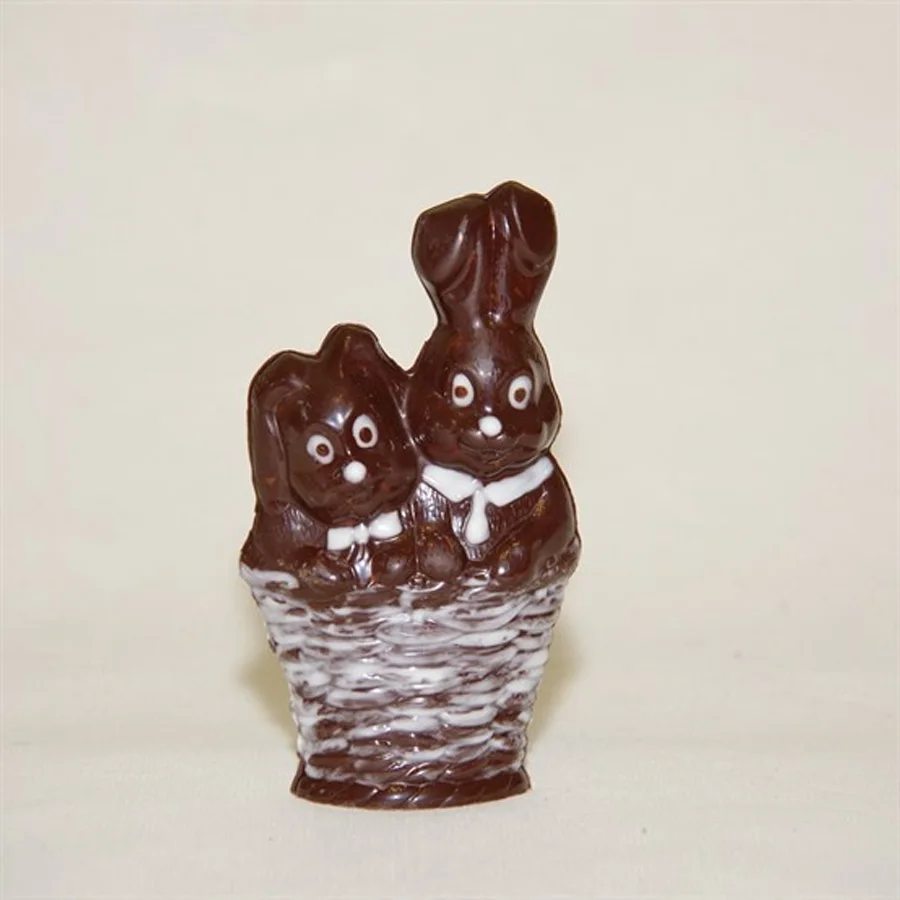 Hare couple in basket