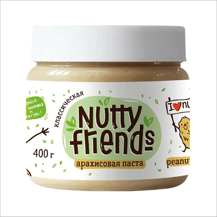 Nutty friends classic peanut paste, 400g