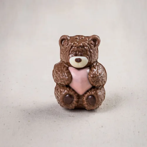 Chocolate Figure Bear with Heart