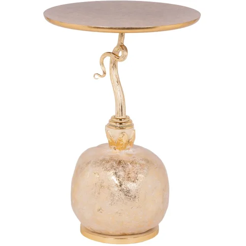 Столик декоративный Жемчужный гранат Айвори Мраморное золото