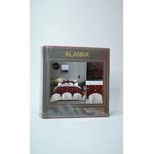Bed linen "Alanna" red and white 1.5 bedroom