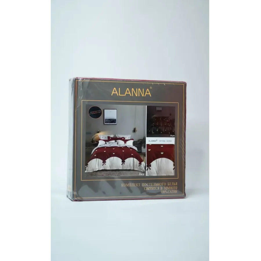 Bed linen "Alanna" red and white 1.5 bedroom