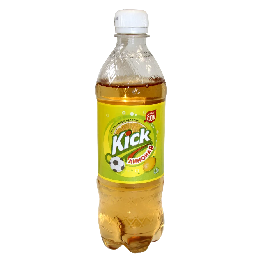 Газированная вода KICK Лимонад 0,5л, содержит сок 