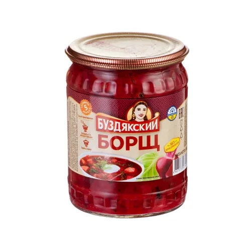 Buzdyaksky sterilized borscht, 500 g
