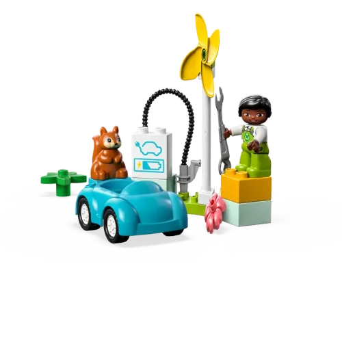 LEGO DUPLO Wind Turbine and electric car 10985