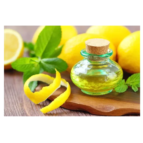 Massage oil with lemon essential oil
