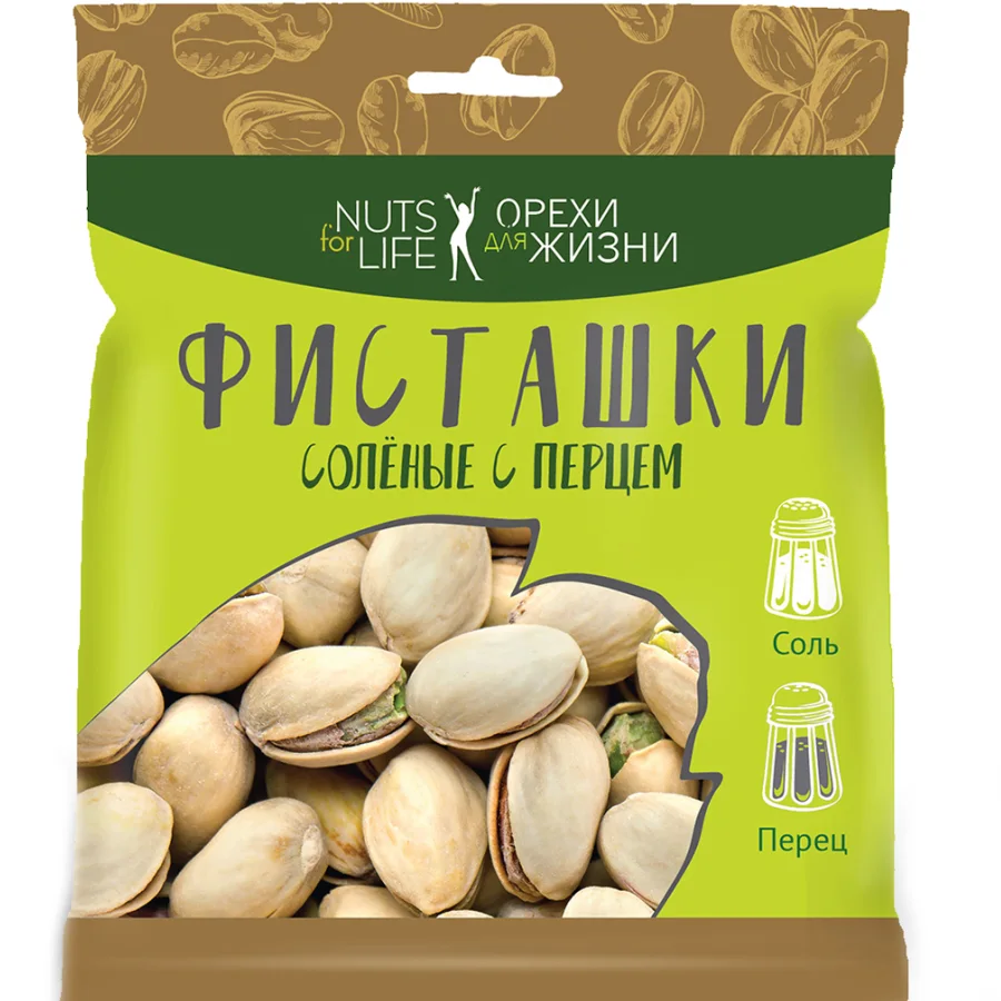 Pistachios salted with pepper 50 g