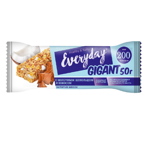 Granola bar EVERYDAY GIANT milk chocolate/coconut