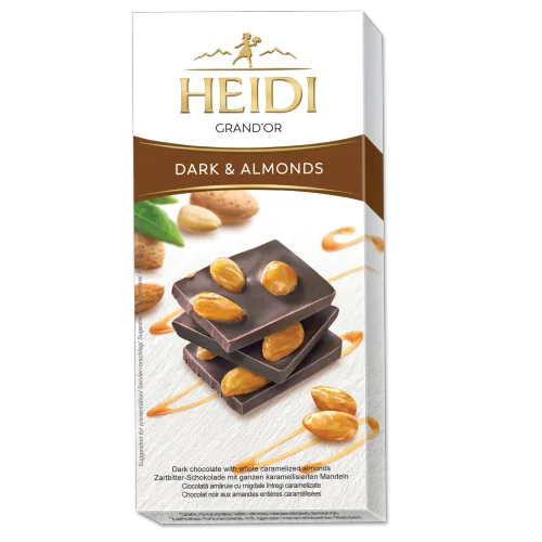 CHOCOLATE Grand'Op Dark Almonds 15x 0.100 kg (Heidi)
