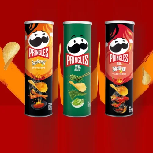 Чипсы Pringles в ассортименте, (Китай).