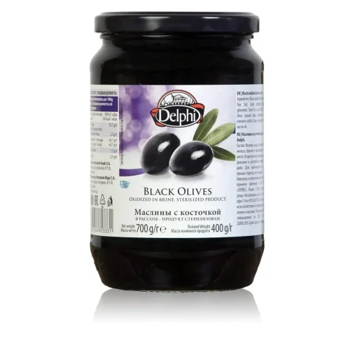 Olives with a stone in DELPHI brine 700g