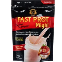 Протеиновый коктейль "Fast Prot Might" со вкусом клубники, 300г