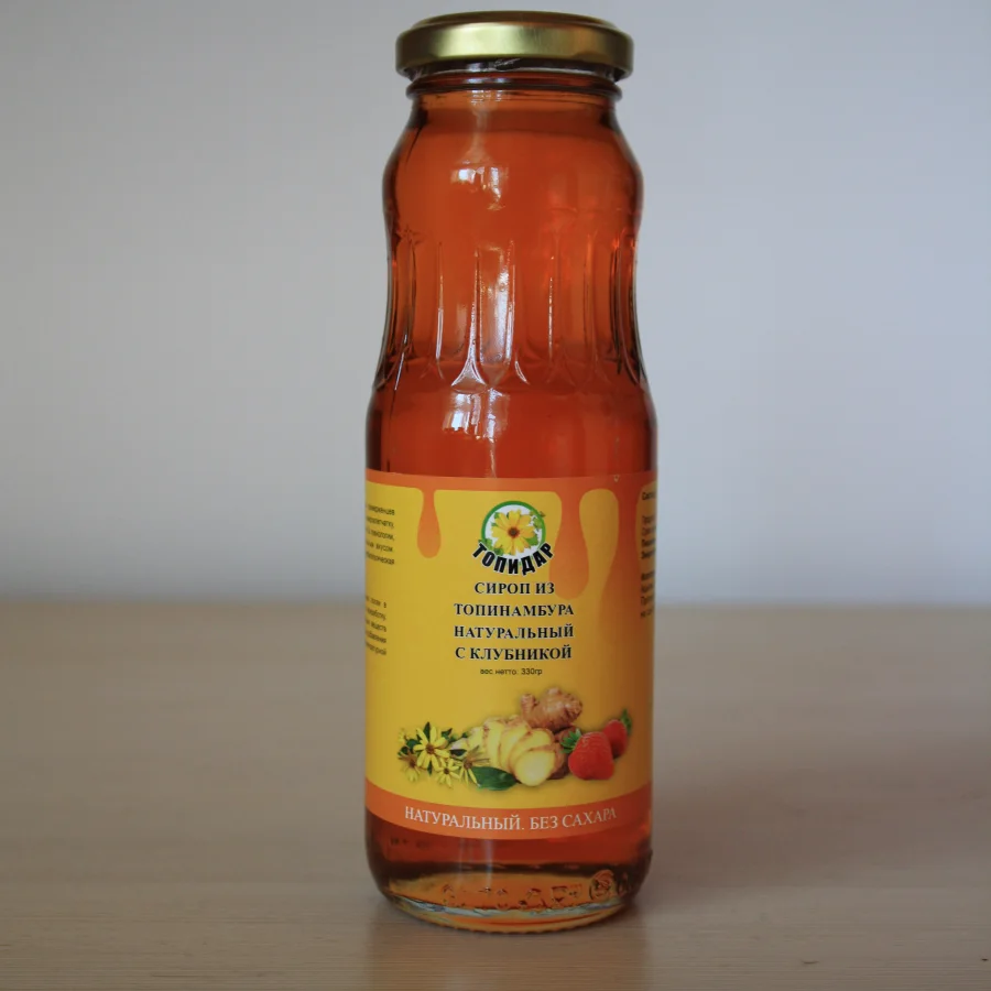 Topinambur natural syrup with strawberries 330g