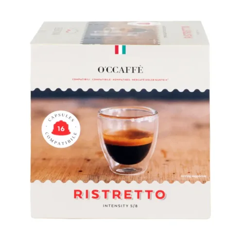 O'CCAFFE Ristretto coffee capsules for Dolce Gusto system, 16 pcs (Italy)