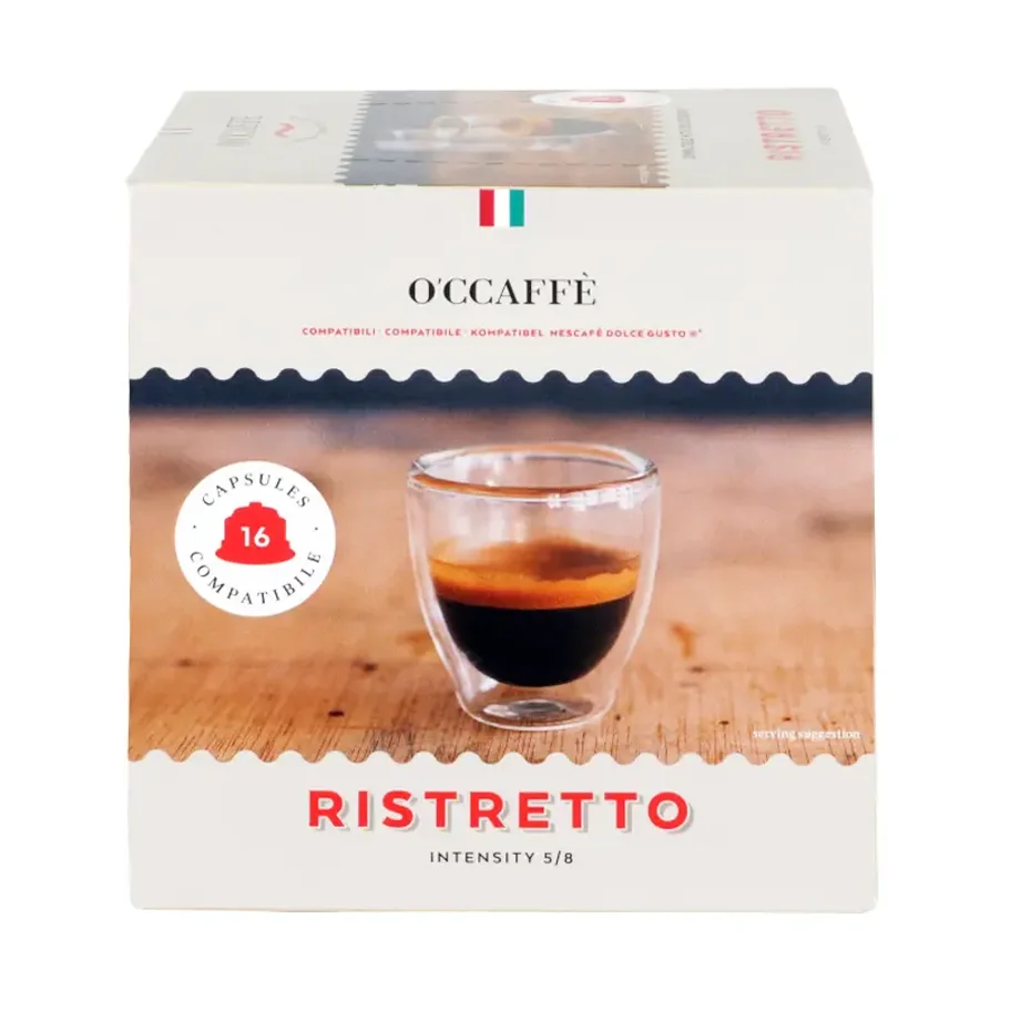 Кофе в капсулах O'CCAFFE Ristretto для системы Dolce Gusto, 16 шт (Италия)