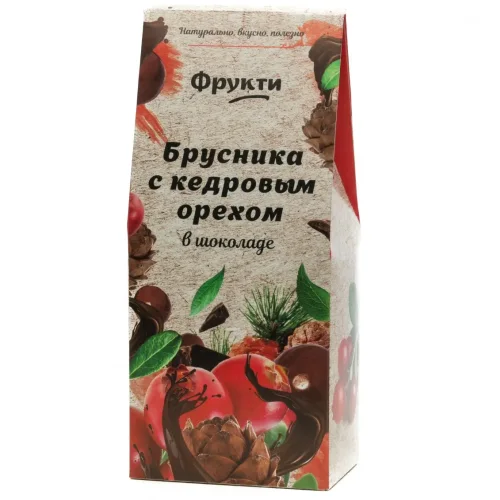 Fruit "Cranberries with pine nuts" in chocolate, 120g