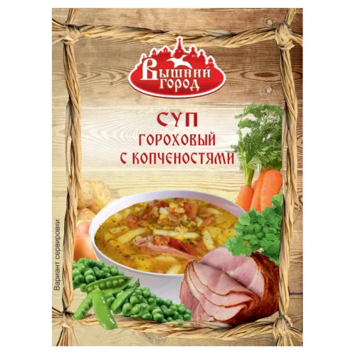 Soup "Vyshniy City" of fast preparation pea with smoked, pack. 60 gr.