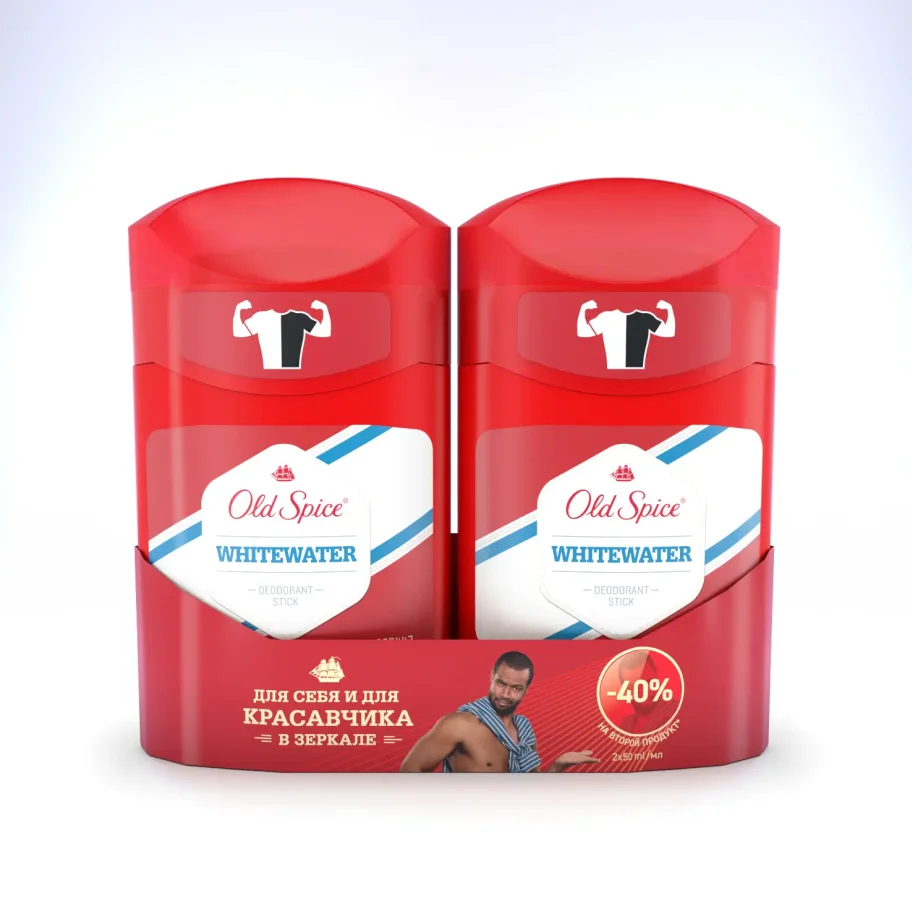 Solid deodorant whitewater 2x50ml