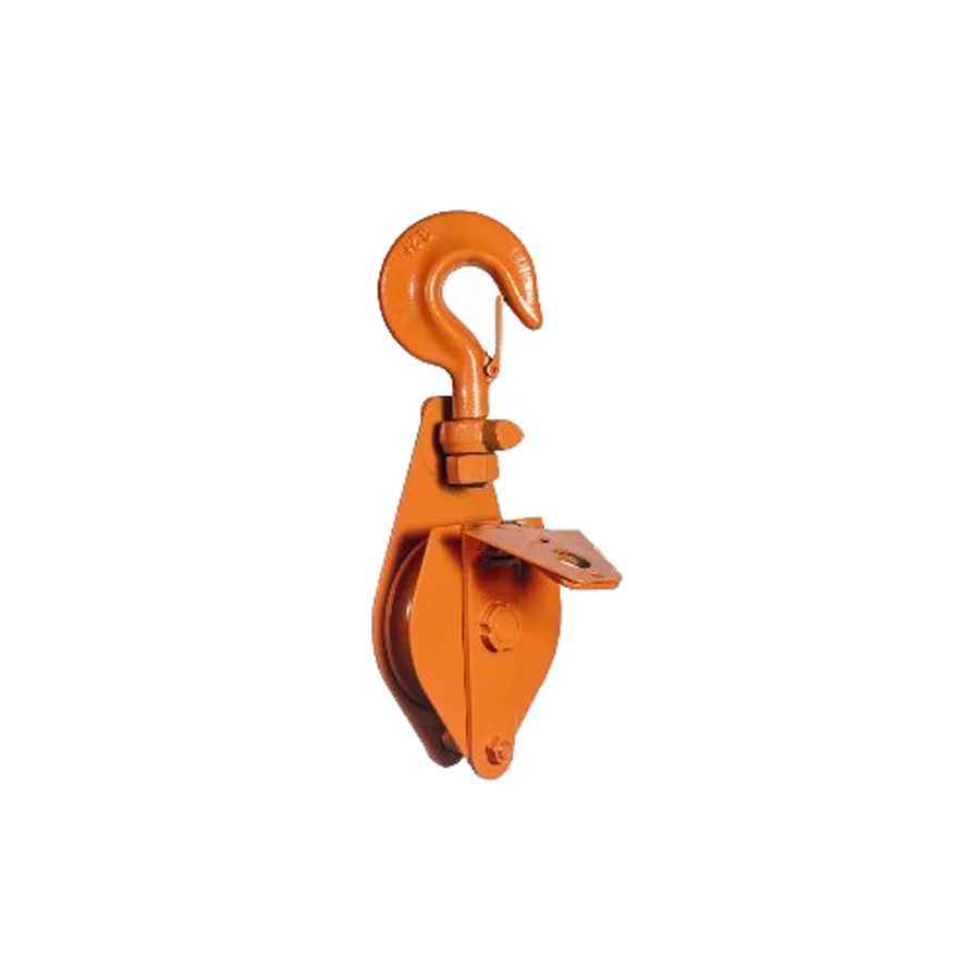 Single-roll pulley block with hook and hinged cheek SIBTAL, 2T