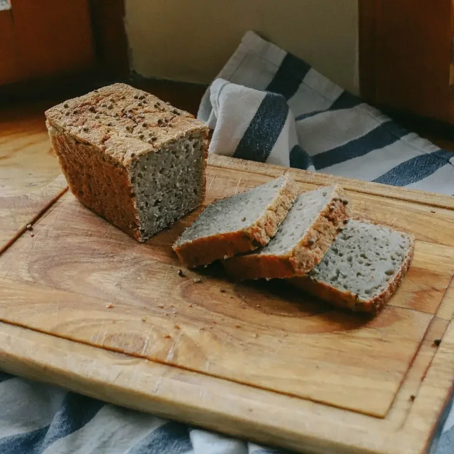 Bread made from sprouted green buckwheat