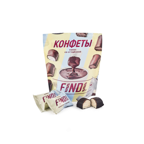 Конфеты FINDI Кокос со сгущенкой в шоколадной глазури 