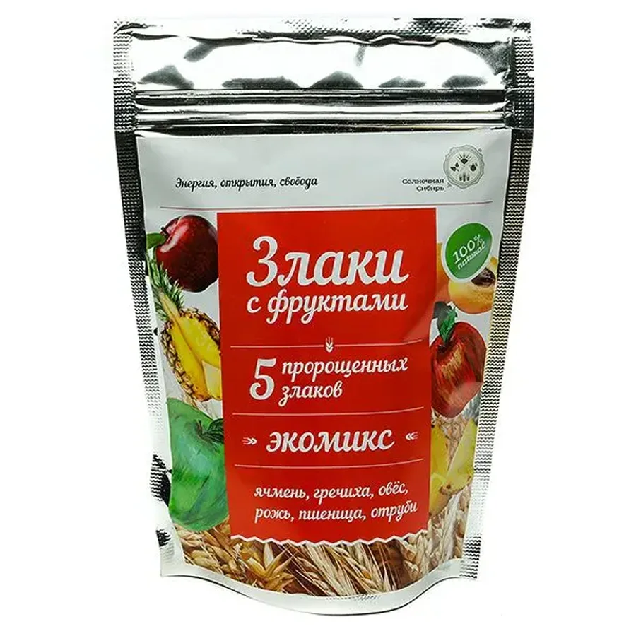 Ecomix "5 sprouted cereals with "Fruits", 150g.