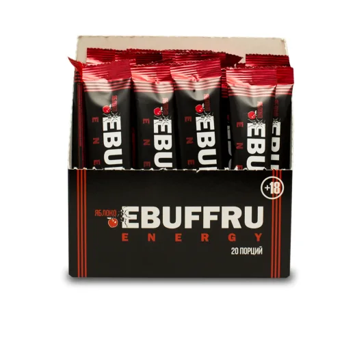 Concentrate of non-alcoholic energy drink «EBUFFRU ENERGY Apple« 20 pcs. x 15 gr.
