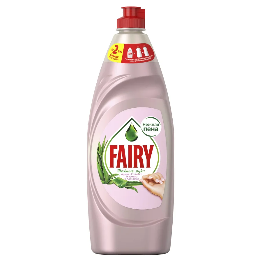 Tool for washing dishes Fairy tender handles pink jasmine and aloe vera 650 ml.