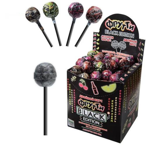 Frutti Black Edition Caramel Lollipop